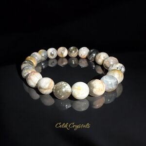 Eagle Eye Bracelet Natural Stones 10mm Unisex Stretch Bead Bracelet